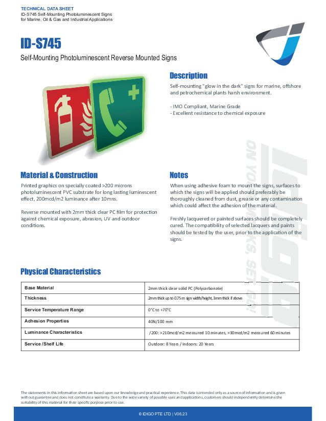 ID-S745 Datasheet, front page image